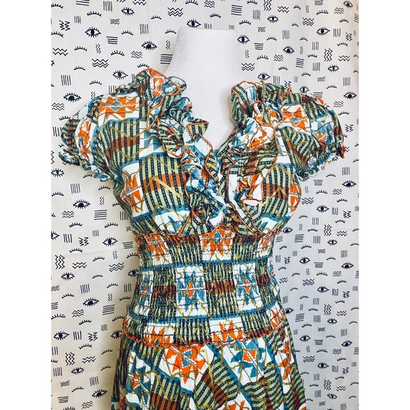 Vintage Shirred Midi Dress - Picture 3 of 5